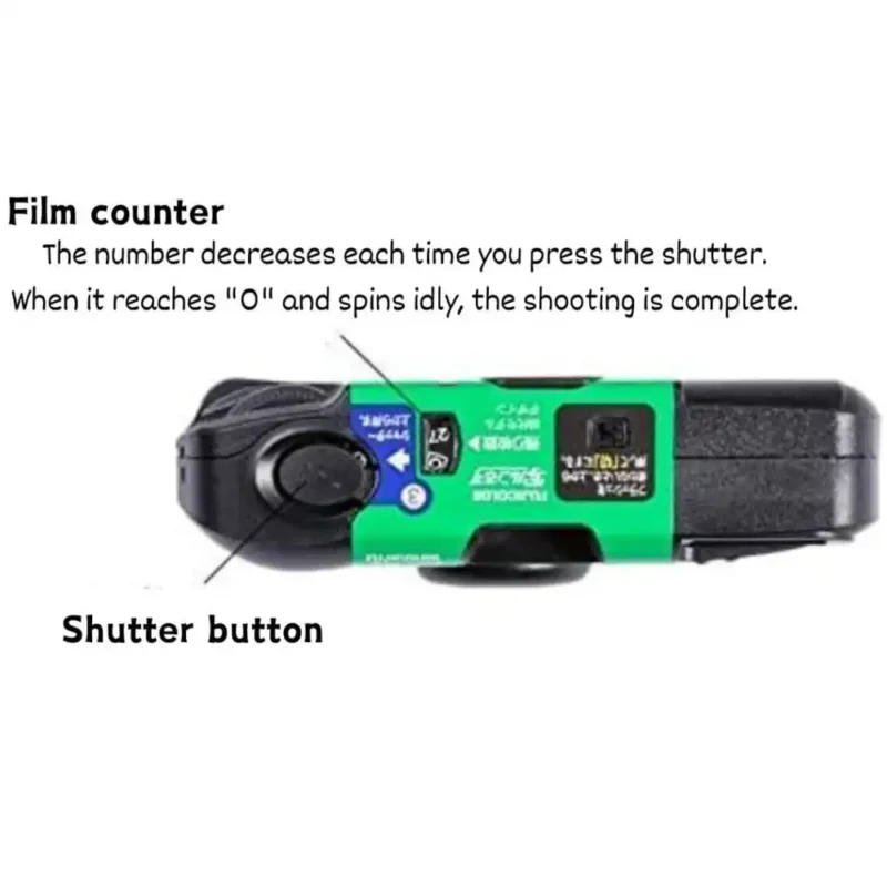 Fujifilm Simple Ace Single Use Camera Film 27 Exp Key Function