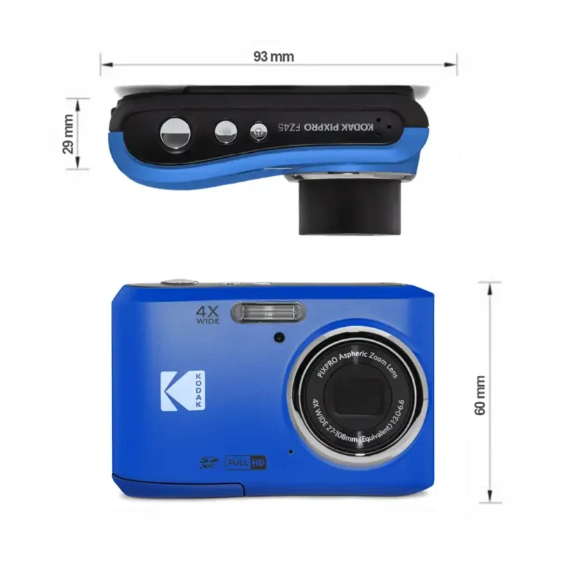 Kodak PIXPRO FZ45-Friendly Zoom Compact Digital Camera Blue - Size