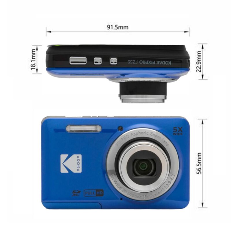 Kodak PIXPRO FZ55-Friendly Zoom Compact Digital Camera Blue Size