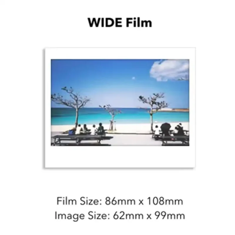 Fujifilm Instax Wide Instant Film (White) | Size